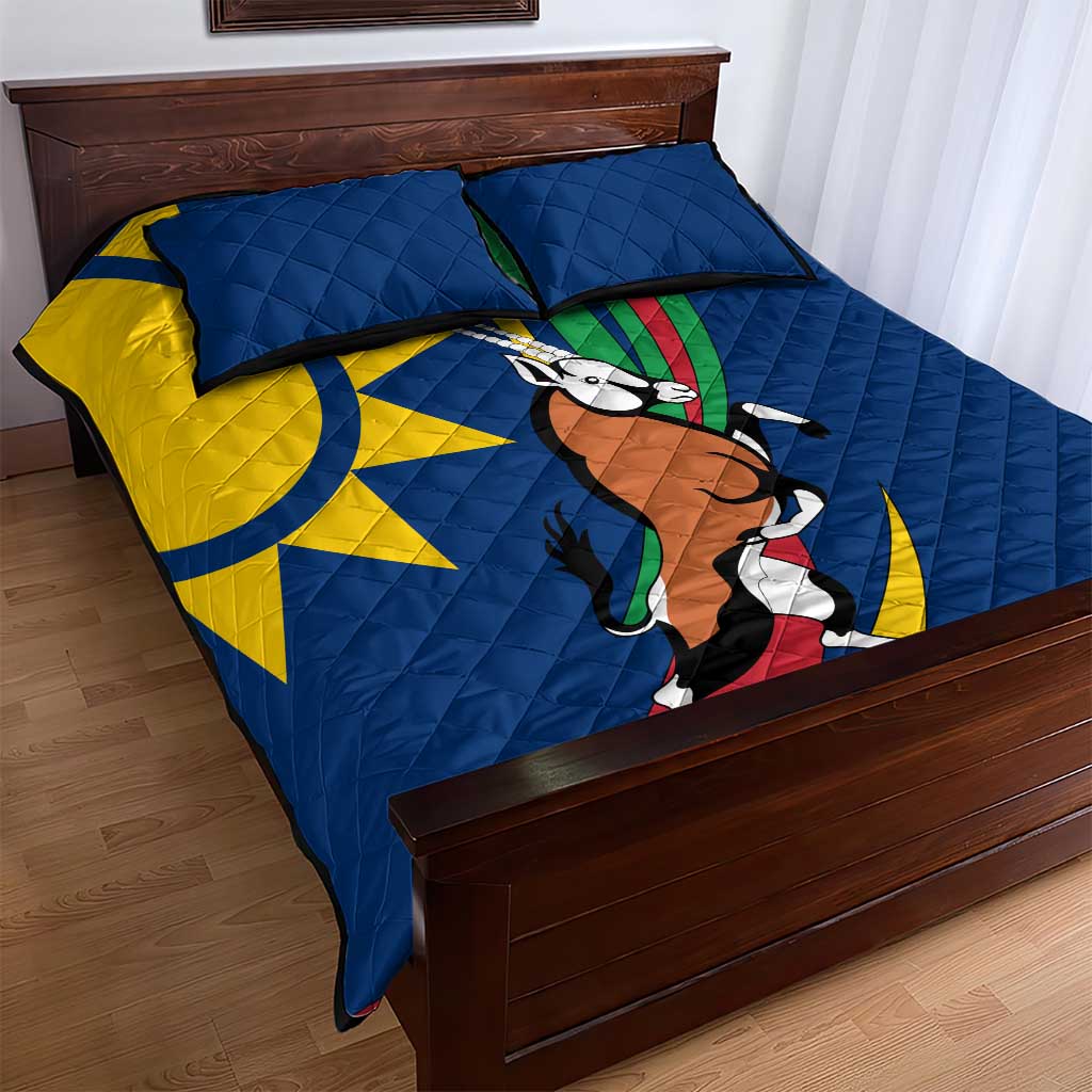 African Fish Eagle Namibia Quilt Bed Set Gemsbok Supporters Style
