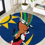 African Fish Eagle Namibia Round Carpet Gemsbok Supporters Style