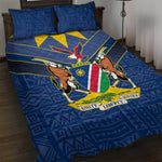 Namibia Yellow Sun Quilt Bed Set Sporty Style with Traditional Patterns