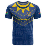 Namibia Yellow Sun T shirt Sporty Style with Traditional Patterns