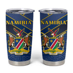 Namibia Yellow Sun Tumbler Cup Sporty Style with Traditional Patterns