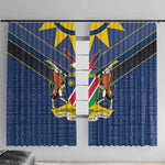 Namibia Yellow Sun Window Curtain Sporty Style with Traditional Patterns