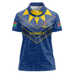 Namibia Yellow Sun Women Polo Shirt Sporty Style with Traditional Patterns