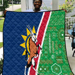 Namibia Gemsbok Quilt Flag Design with African Patterns