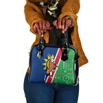 Namibia Gemsbok Shoulder Handbag Flag Design with African Patterns