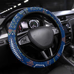 Namibia Gemsbok Steering Wheel Cover Flag Design with African Patterns