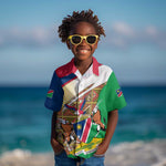 Afro Namibia Map Kid Hawaiian Shirt National Emblem and Cultural Motif Design