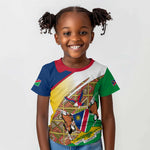 Afro Namibia Map Kid T shirt National Emblem and Cultural Motif Design