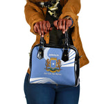 Somalia Shoulder Handbag with Coat of Arms One Star One Nation Blue White Spirit