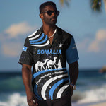 Somalia Hawaiian Shirt with From Nomads to Nation Camel Galaxy Flag Spirit