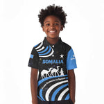 Somalia Kid Polo Shirt with From Nomads to Nation Camel Galaxy Flag Spirit