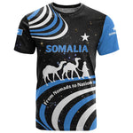 Somalia T shirt with From Nomads to Nation Camel Galaxy Flag Spirit