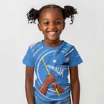 Somalia Kid T shirt with Raised Fist Flag Blue Unity Wave Spirit