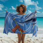 Somalia Sarong with Raised Fist Flag Blue Unity Wave Spirit