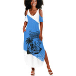 Somalia Summer Maxi Dress with Soomaaliya Ha Noolaato Nomad Moon Flag Spirit