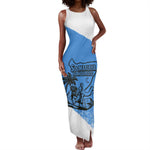Somalia Tank Maxi Dress with Soomaaliya Ha Noolaato Nomad Moon Flag Spirit