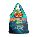 Cape Verde Grocery Bag with Loggerhead Sea Turtle Ocean Sunset Spirit