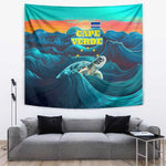 Cape Verde Tapestry with Loggerhead Sea Turtle Ocean Sunset Spirit