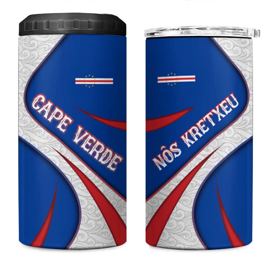 Cape Verde Long Sleeve Shirt with Blue Red Flag Nós Kretxeu Spirit TS04