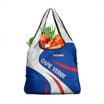 Cape Verde Grocery Bag with Blue Red Flag Nós Kretxeu Spirit