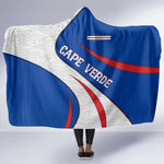 Cape Verde Hooded Blanket with Blue Red Flag Nós Kretxeu Spirit