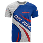 Cape Verde T shirt with Blue Red Flag Nós Kretxeu Spirit