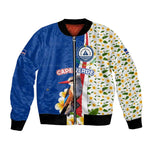 Cape Verde Bomber Jacket Kingfisher Bird Floral Flag Spirit - African Pride