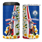 Cape Verde 4 in 1 Can Cooler Tumbler Kingfisher Bird Floral Flag Spirit - African Pride