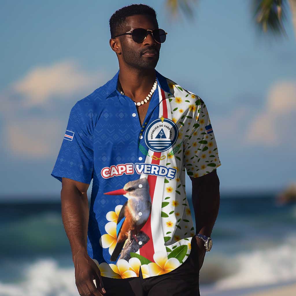 Cape Verde Hawaiian Shirt Kingfisher Bird Floral Flag Spirit - African Pride