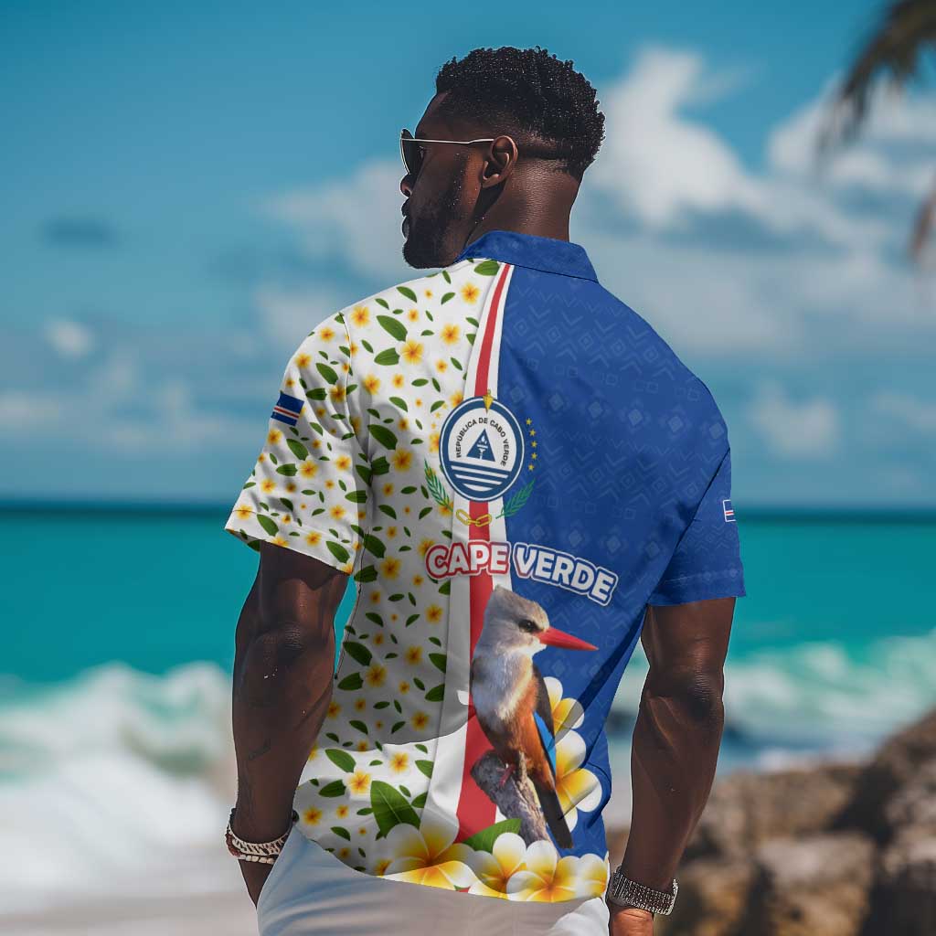 Cape Verde Hawaiian Shirt Kingfisher Bird Floral Flag Spirit - African Pride