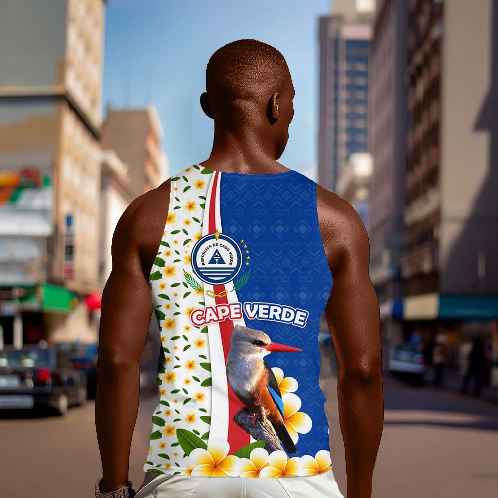 Cape Verde Men Tank Top Kingfisher Bird Floral Flag Spirit - African Pride