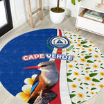 Cape Verde Round Carpet Kingfisher Bird Floral Flag Spirit - African Pride