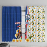 Cape Verde Window Curtain Kingfisher Bird Floral Flag Spirit - African Pride