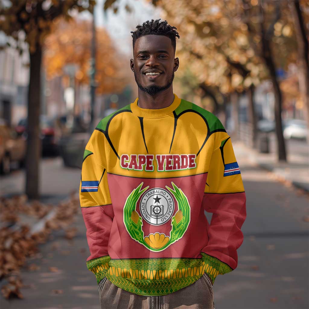 Cape Verde Sweatshirt One Heart Ten Islands National Emblem Spirit - African Pride