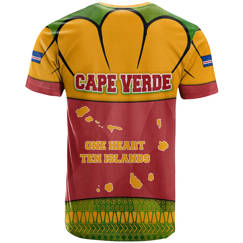 Cape Verde T shirt One Heart Ten Islands National Emblem Spirit - African Pride