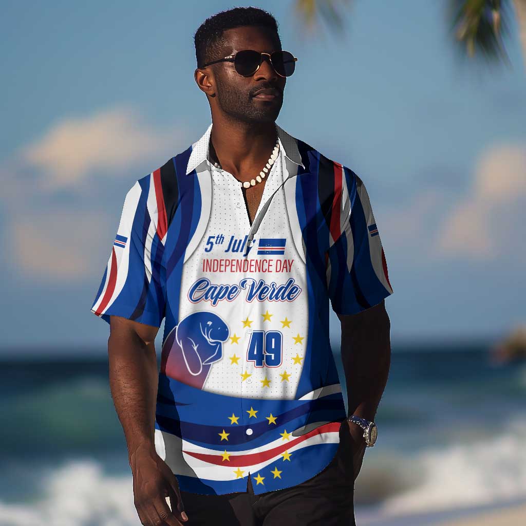 Cape Verde Hawaiian Shirt with Independence Day 5th July Flag Celebration Spirit