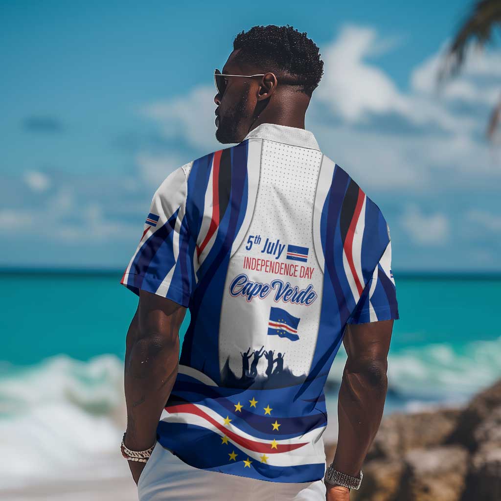 Cape Verde Hawaiian Shirt with Independence Day 5th July Flag Celebration Spirit
