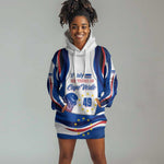 Cape Verde Hoodie Dress with Independence Day 5th July Flag Celebration Spirit