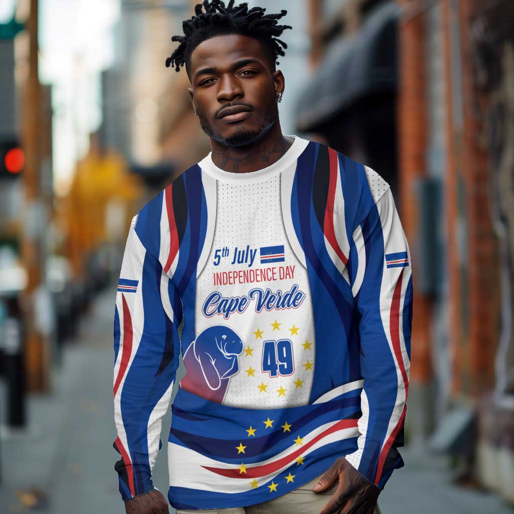 Cape Verde Long Sleeve Shirt with Independence Day 5th July Flag Celebration Spirit