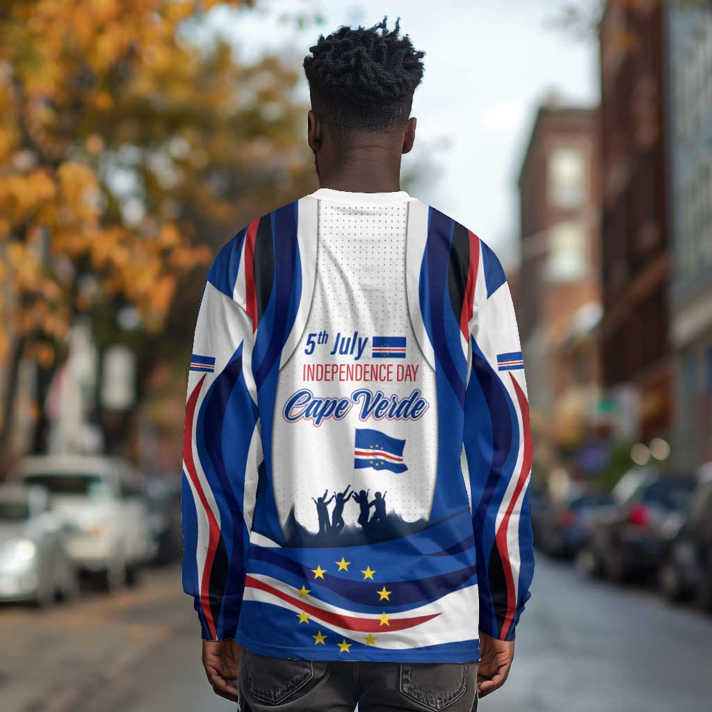 Cape Verde Long Sleeve Shirt with Independence Day 5th July Flag Celebration Spirit