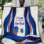 Cape Verde Quilt with Independence Day 5th July Flag Celebration Spirit