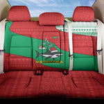 Mauritania Christmas Back Car Seat Cover Santa Sharks Festive Fish Pattern and Red Green Holiday - African Pride