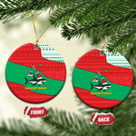 Mauritania Christmas Ceramic Ornament Santa Sharks Festive Fish Pattern and Red Green Holiday - African Pride
