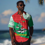 Mauritania Christmas Hawaiian Shirt Santa Sharks Festive Fish Pattern and Red Green Holiday - African Pride