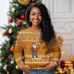 Cyprus Christmas Ugly Christmas Sweater Santa Holding Doves Olive Branch Snowflakes - African Pride