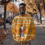 Cyprus Christmas Sweatshirt Santa Holding Doves Olive Branch Snowflakes - African Pride