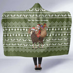 Cyprus Christmas Hooded Blanket Santa Riding Ram Ho Ho Holy Cyprus - African Pride