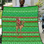 Djibouti Christmas Quilt Santa Riding Camel Palm Trees Camel - African Pride