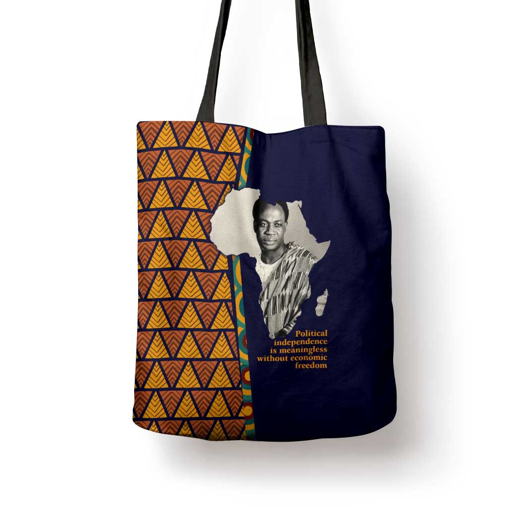Kwame Nkrumah Ghana Tote Bag African Map Pattern Design and Economic ...