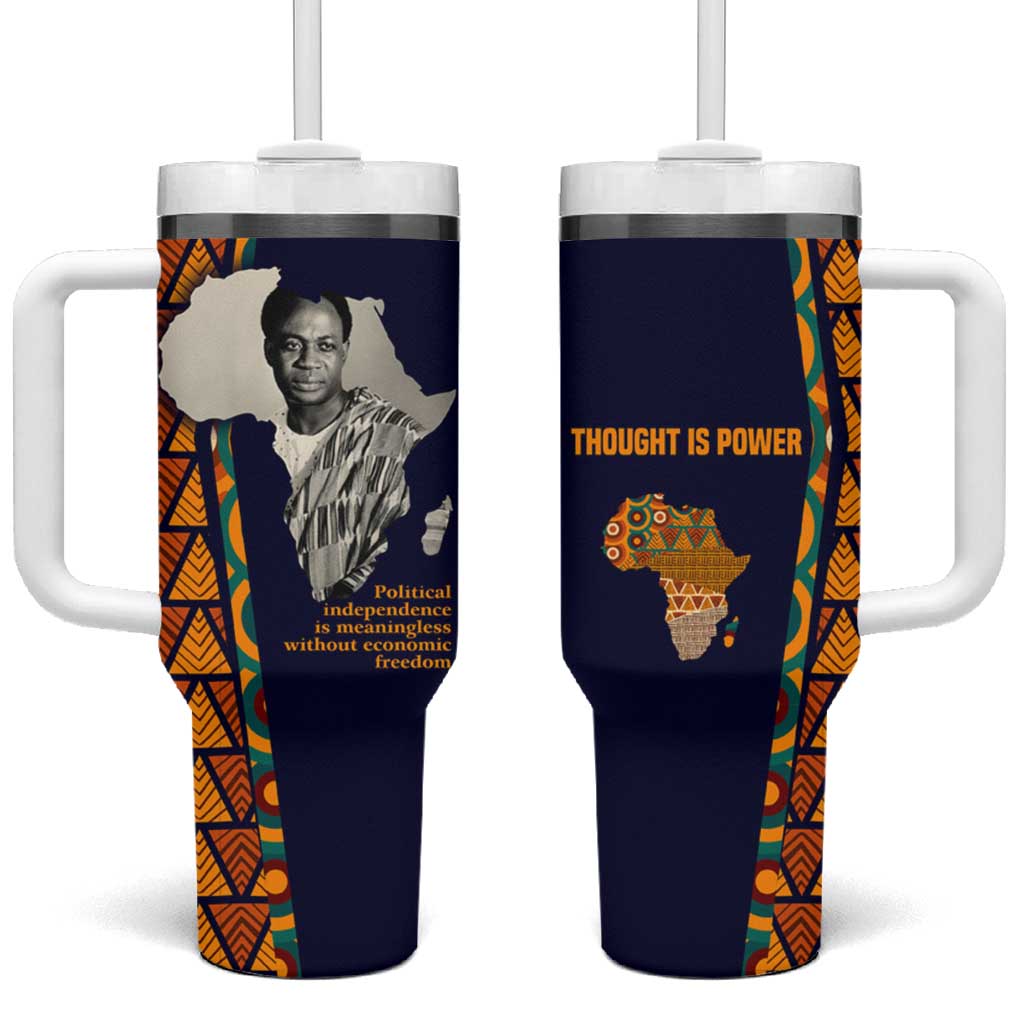 Kwame Nkrumah Ghana Tumbler With Handle African Map Pattern Design and ...